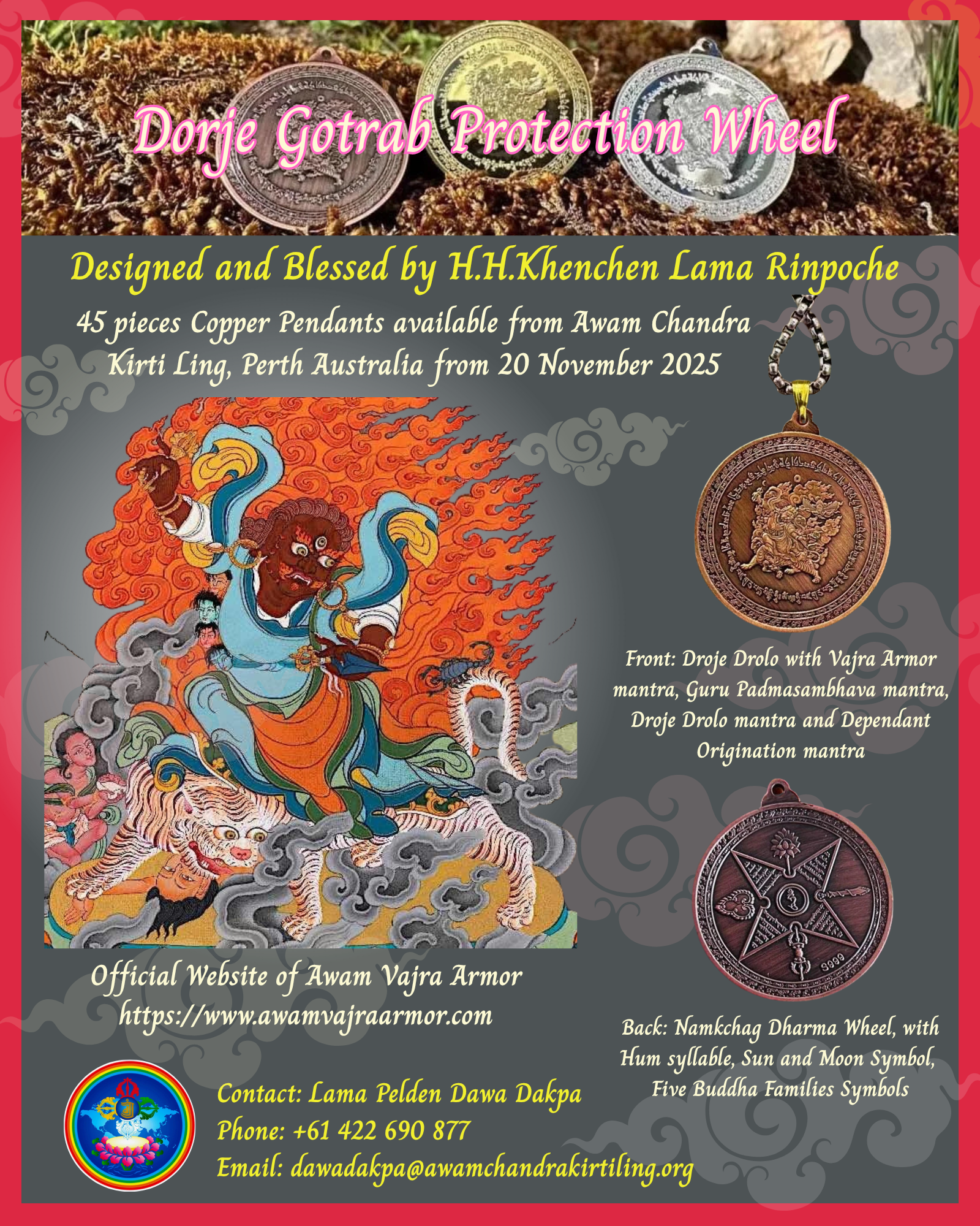 Order Dorje Gotrab Pendants