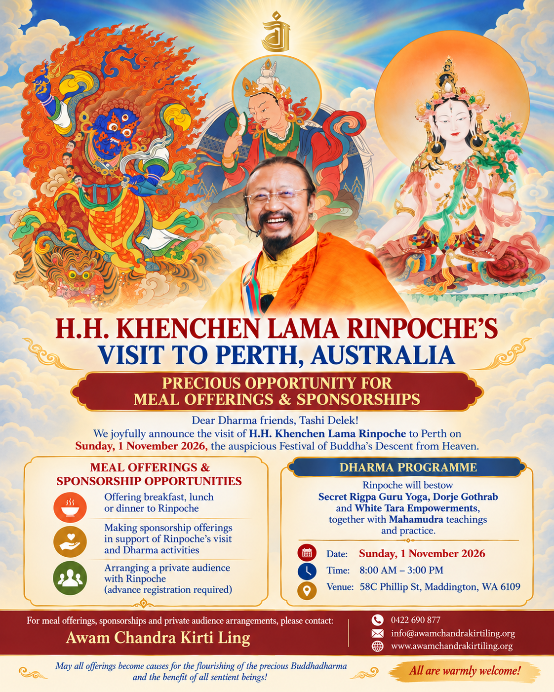 Meals Offerings and Sponsorship Opportunity